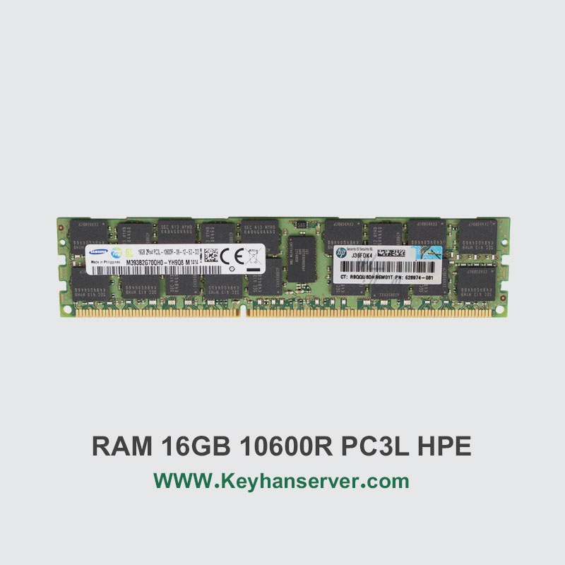 رم سرور 16 گیگابایتی اچ پی HP RAM 16GB PC3L 10600 با پارت نامبر 647883-B21