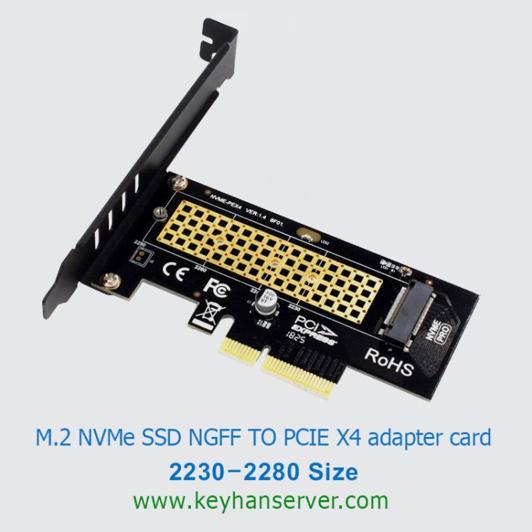 کارت مبدل M.2 NVME به PCI-E روش RoHS 2280